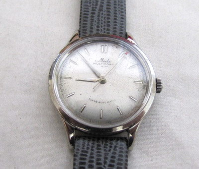 MIDO MULTIFORT EXTRA SUPERAUTO SS SCRBK WP 17J RARE D917B INCA BUMP DRESS DIAL