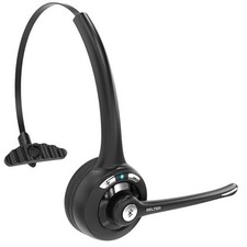 10X Bluetooth Computer Headset, Over-The-Head Single Ear Wireless Monoaural