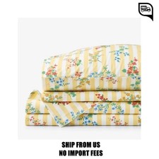 Rifle Paper Co. Amelia Classic Cool Cotton Percale Bed Sheet Set Twin