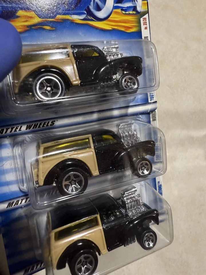 Lote 6 2001 Hot Wheels primera edición Morris Wagon 35/36 ¡Como nuevo en tarjetas!  Foto 2 de 4