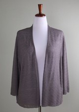 EILEEN FISHER Woman 178 Italian Organic Linen Thin Knit Sweater Top Size 1X