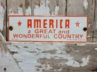 VINTAGE AMERICAN PORCELAIN SIGN OLD 1956 REPUBLICAN PATRIOTS PARTY POLITICAL USA