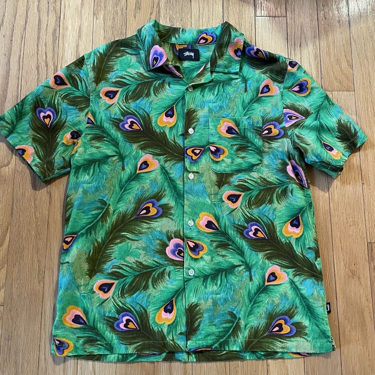 Stussy Paisley Button-Up Casual Button-Down Shirts for Men for