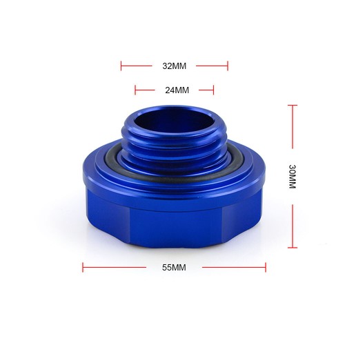 Blue Mugen Power Oil Radiator Cap +Water Cap Cover Fuel Filler Tank for Honda - Picture 4 of 10