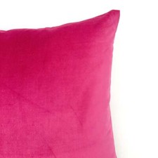 Barbie Fuchsia Solid Velvet Throw Pillow Cover