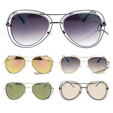 SA106 Unique Double Rim Frame Wire Metal Rim Sunglasses