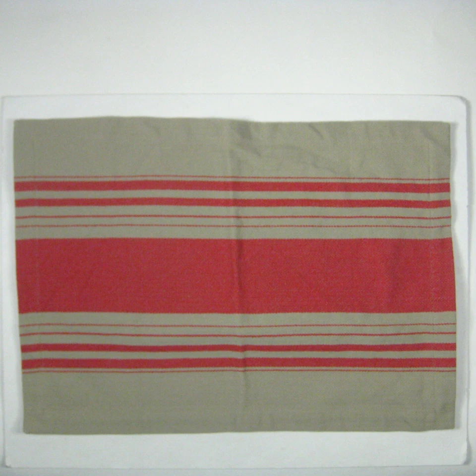 Set of 4 Fete Placemats Farmhouse Red Striped 100% Cotton Table Decor - Image 3 of 4