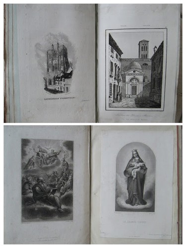 RECUEIL de 122 gravures encollées XIX° (sujets religieux, monuments, vues). - Picture 9 of 11