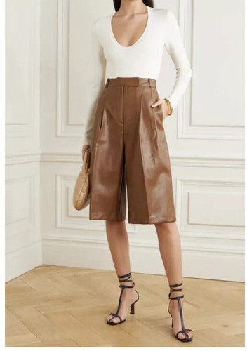 Frankie Shop Faux Leather Pernille Trouser Shorts M BNWT