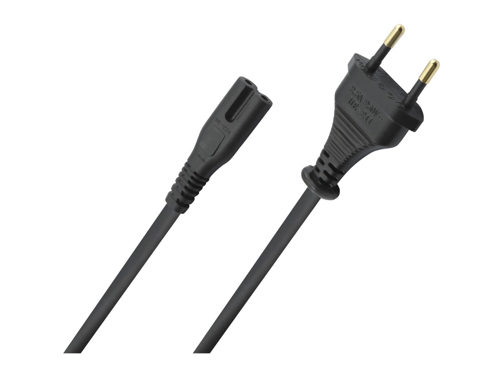 Thumbnail - Oehlbach Powercord C7 Schwarz 3m Stromkabel