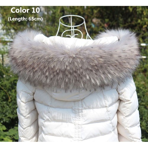 Detachable Coat Fur Collar Faux Raccoon Lady Fur Collar Hooded Jacket Fur Decor - Picture 48 of 89