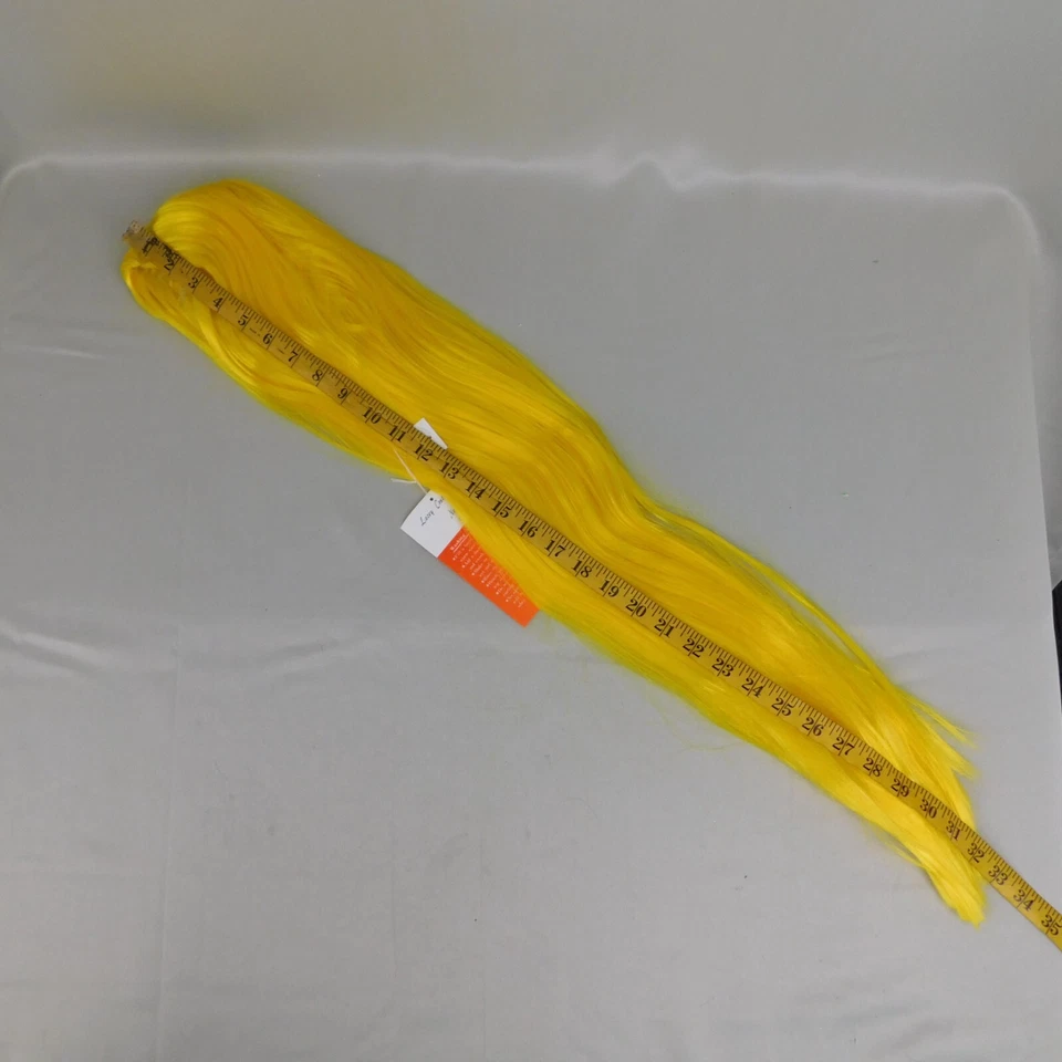 Pelucas de disfraz con encaje 304A 33" peluca recta extra larga - amarillo brillante #6329 Foto 3 de 4