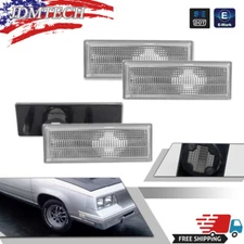 For 81-88 Cutlass 442 Front + Rear Fender Bumper Side Marker Light Clear LH & RH
