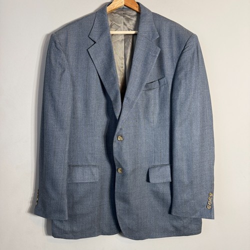Oscar de la Renta Silk Wool Plaid Sport Coat Dinner Jacket Blazer Men's 44R Gray - Picture 4 of 14