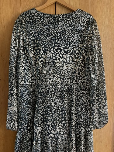 JOANNA HOPE Silver Blue Occasion Dress Size 22 Evening Dip Hem Wedding Races - Picture 9 of 14