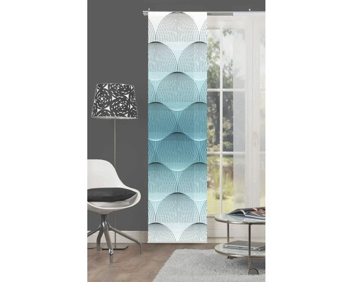 Flächenvorhang Digitaldruck Benari türkis 60x245 cm - Bild 8 von 9