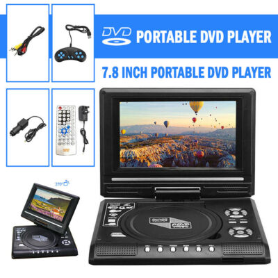 Portable DVD Player HD CD TV Player 270° LCD Widescreen Card Reader Player E1P7