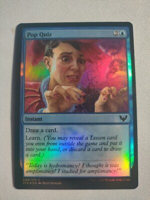 mtg card quiz 1x FOIL Pop Quiz | MtG Magic Strixhaven School of Mages | English | NM x1