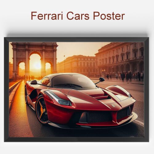 Ferrari Poster ohne Rahmen in A4 und A3 Format, Fotodruck - Bild 1 von 13