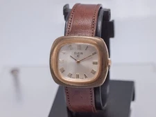 Serviced 1989 - Elgin 977 17j Men's 34mm Hand Wind Wrist Watch - NOS Strap!