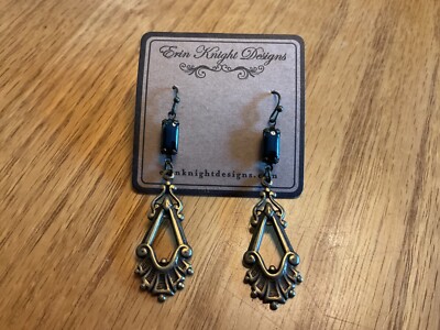Erin Knight Designs - Vintage Mixed Metals Hanging Wire Earrings NEW