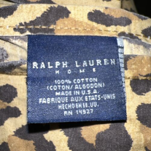 Ralph Lauren Home Aragon Leopard Gepardenmuster volle Größe Doppelbett FLACH Bettlaken - Bild 4 von 6