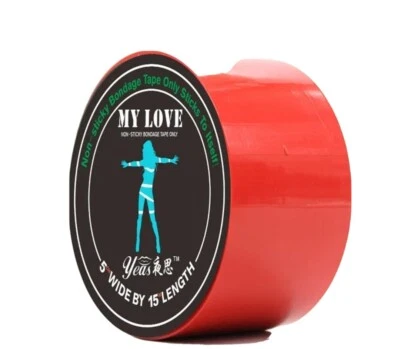 Fetish Bondage Pleasure Tape for Adult Game Restraint Red