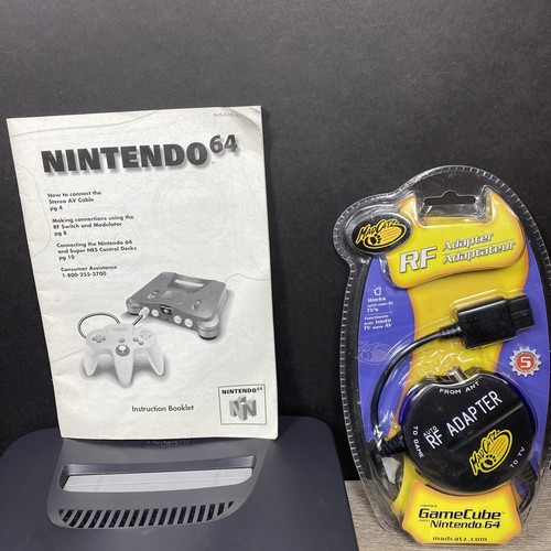 Nintendo 64 N64 Console Bundle NUS-001 2 Controllers, 2 Games, RF Manual TESTED! - Picture 6 of 12