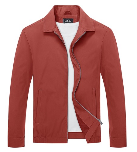 Men's Lightweight Windbreaker Spring Fall Thin Bomber Jacket Casaul Work Coats - Picture 57 of 81