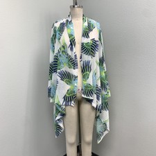 Nwot Vt Luxe Open Front Flowy Topper Jacket Women's Plus Size 2x Floral Print