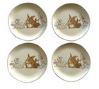 Threshold Bunny Rabbit Easter Spring 8" Melamine Salad Appetizer Plates Set of 4