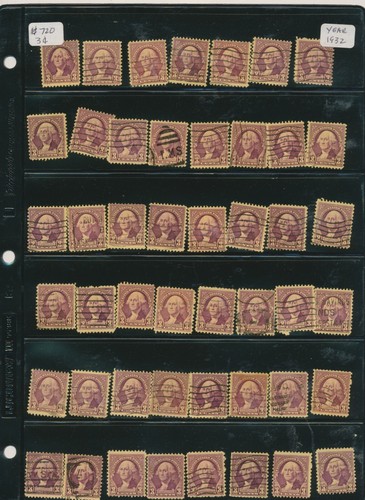 95 US CLASSIC STAMPS • SCOTT # 720 • 3¢ • FROM 1932. ALL USED #04 - 第 1/2 張圖片