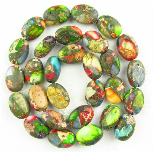 Rainbow Sea Sediment Jasper Pyrite Different Shapes Loose Beads 15.5" - Picture 14 of 14