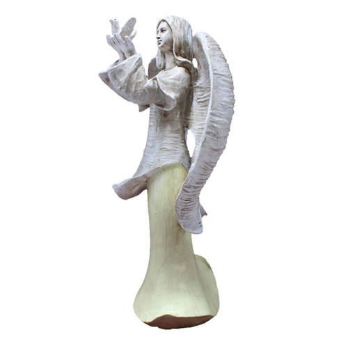 Angel Statue Vintage Resin Angel and Dove Sculpture Figurine for Home Wedding - Picture 5 of 12