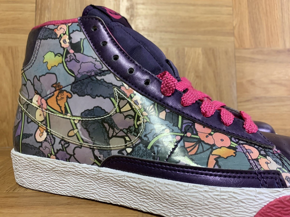 RARE🔥 Nike SB Blazer Pink Floral Sneakers Pink Flash Sz 8