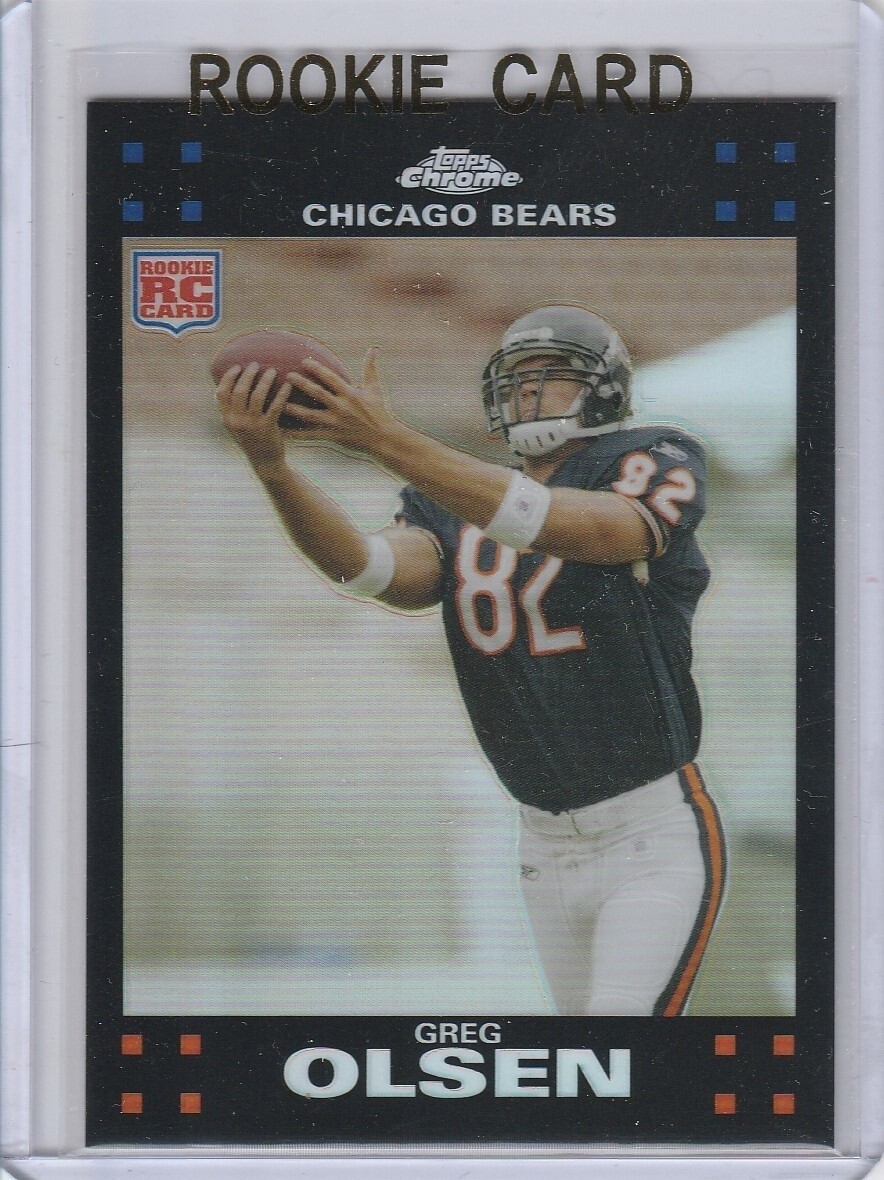 GREG OLSEN 2007 Topps Chrome REFRACTOR ROOKIE CARD Carolina Panthers Football RC
