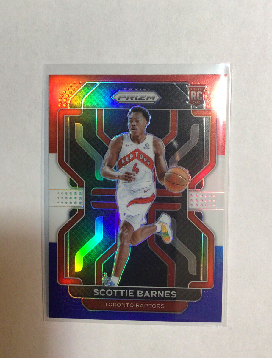 2021-22 Panini Prizm Scottie Barnes RED WHITE AND BLUE PRIZM 2021-22 Panini Prizm Scottie Barnes RED WHITE AND BLUE PRIZM