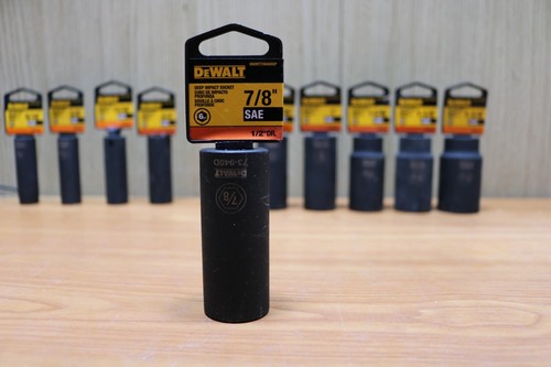 DEWALT 1/2" Drive Deep Impact Socket 6pt SAE AF Imperial 1/2" to 1 1/4" Heavy D - Picture 8 of 25