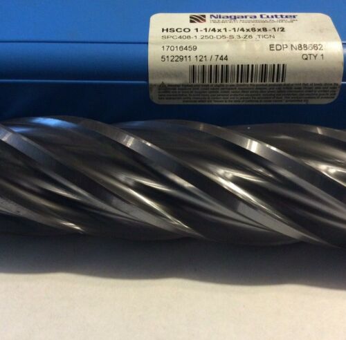 NIAGARA CUTTER N88662 1-1/4" 6 FLUTE COBALT SQUARE END MILL SPC408 *T5 - Picture 3 of 5