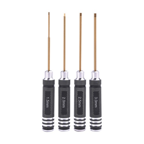 4Pcs/set Titanium Plating 1.5mm 2mm 2.5mm 3mm Hexagon Screwdriver Screw Driver - Imagen 9 de 16