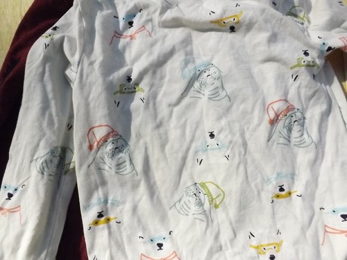 Größe 4t Jungen Langarm T-Shirt Set, Katze & Jack, Eisbär rot/weiß/creme 5-teilig - Bild 5 von 7