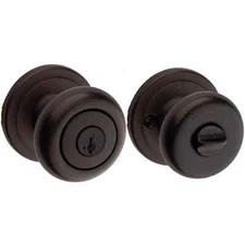 Kwikset Juno Venetian Bronze Entry Door Knob Featuring SmartKey Security