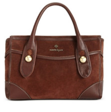 Nanette Lepore Women's Waverly Satchel Suede Brown $298
