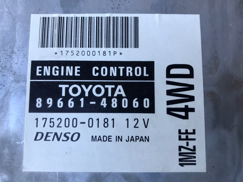 Módulo de control del motor Lexus RX300 1999 ECU computadora 89661-48060 4x4 OEM🟠 Foto 2 de 4