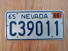 1966 Nevada License Plate