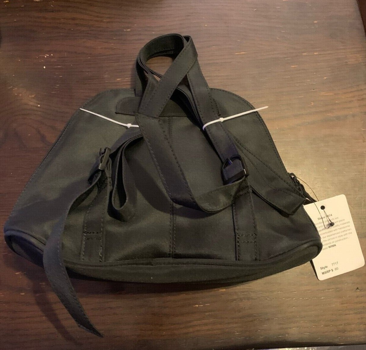 Winn International Black Microfiber Mini-Backpack Style 
