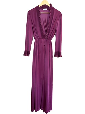 Vintage JCPenney Robe Gown Medium Large Silky Long Maxi Romantic Sexy 60's  70's | eBay