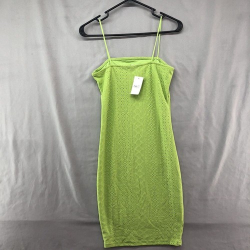 New Rue21 Women Light Lime Green Knee Length Sleeveless Dress Size M Summer - Picture 5 of 12