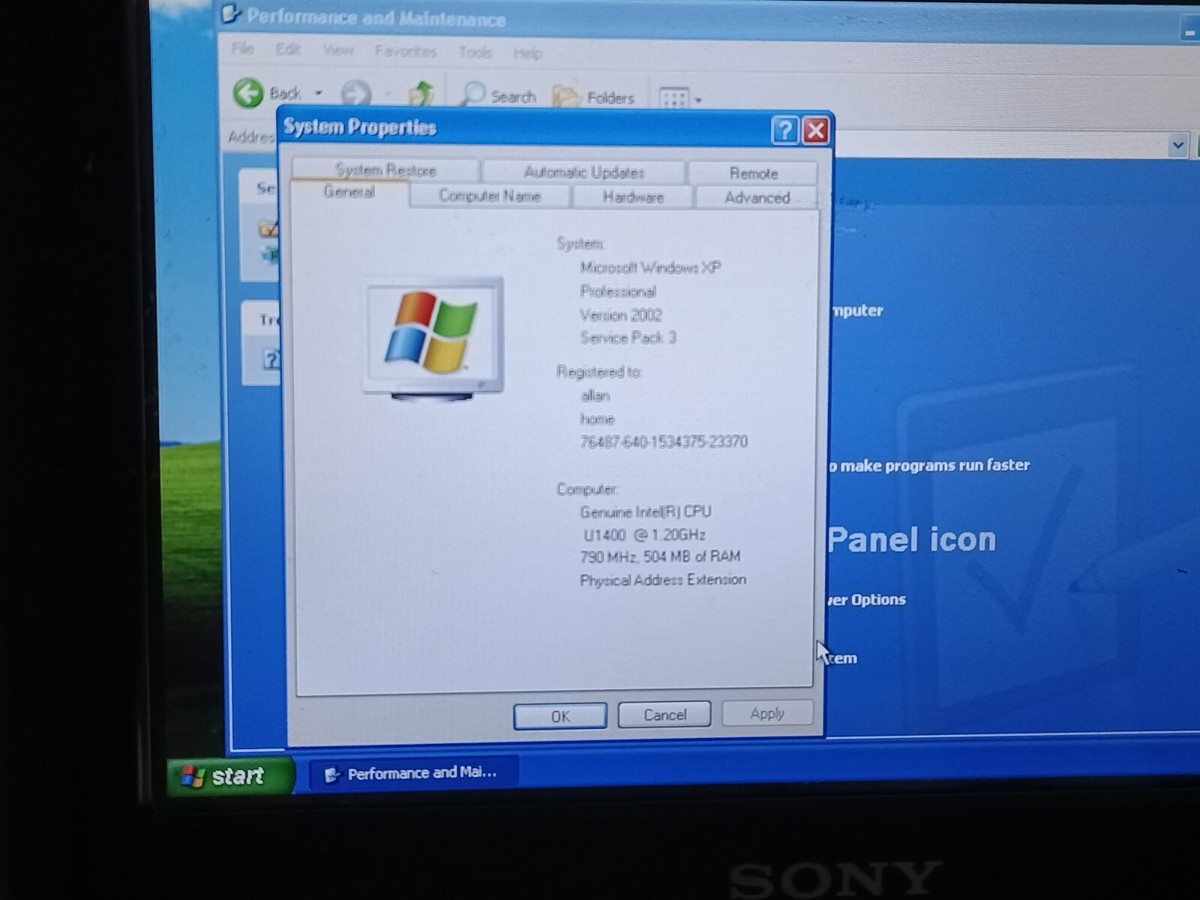 Sony VAIO Ultraportable Micro PC 512MB 30GB Intel Core Solo (VGN