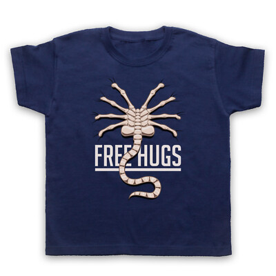 ALIENS ALIEN INOFFIZIELLES FACEHUGGER KOSTENLOSE UMARMUNGEN FILM SPACE KINDER T-SHIRT